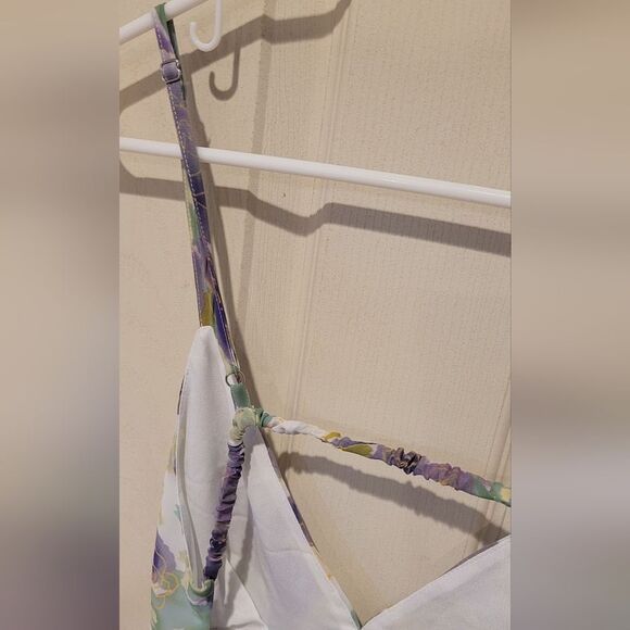 BOOHOO size 6 SWING DRESS Floral Strappy Ruffle Mini Swing Dress NWT - Picture 8 of 11